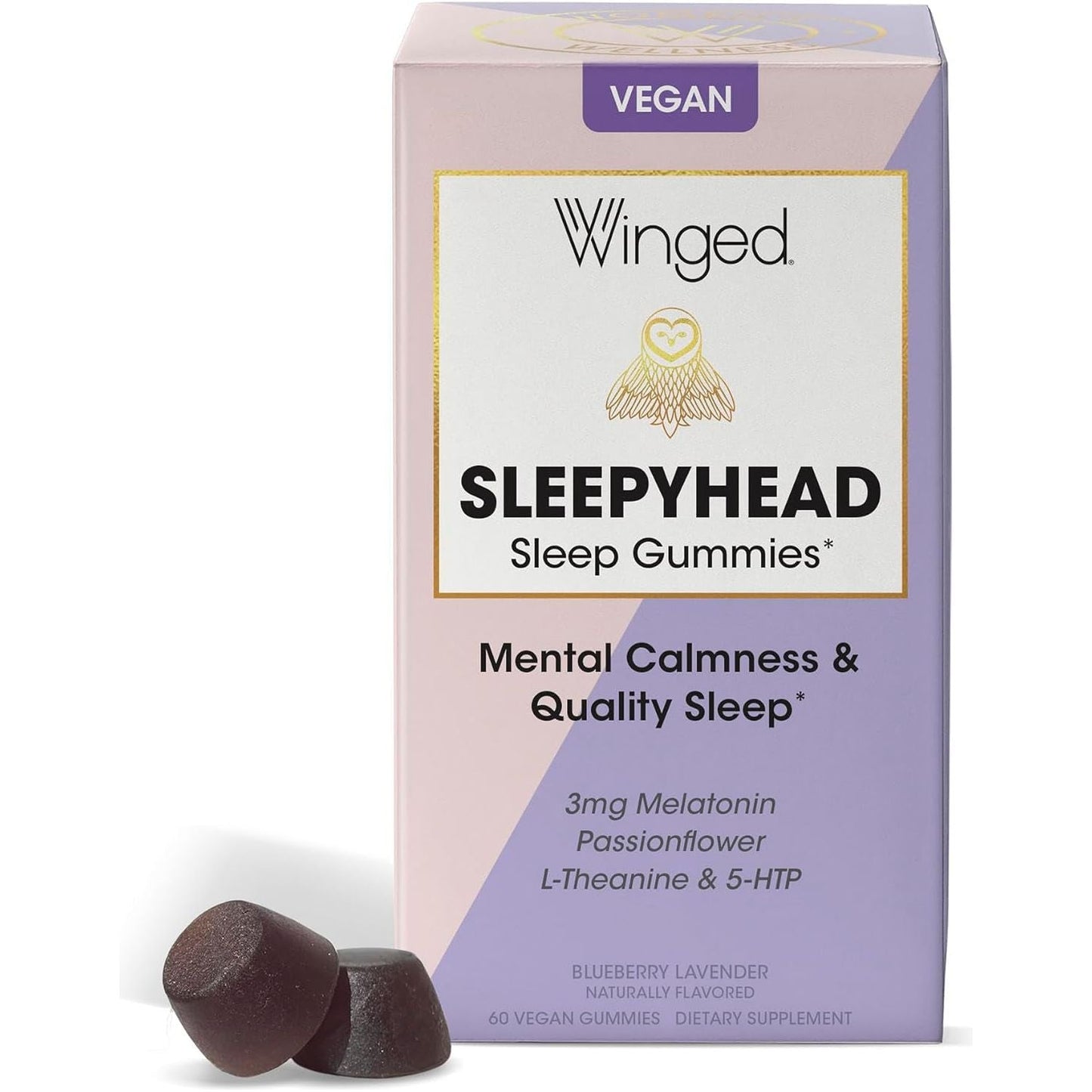 Winged Wellness Sleepyhead Natural Sleep Gummies for Women 30 Servings