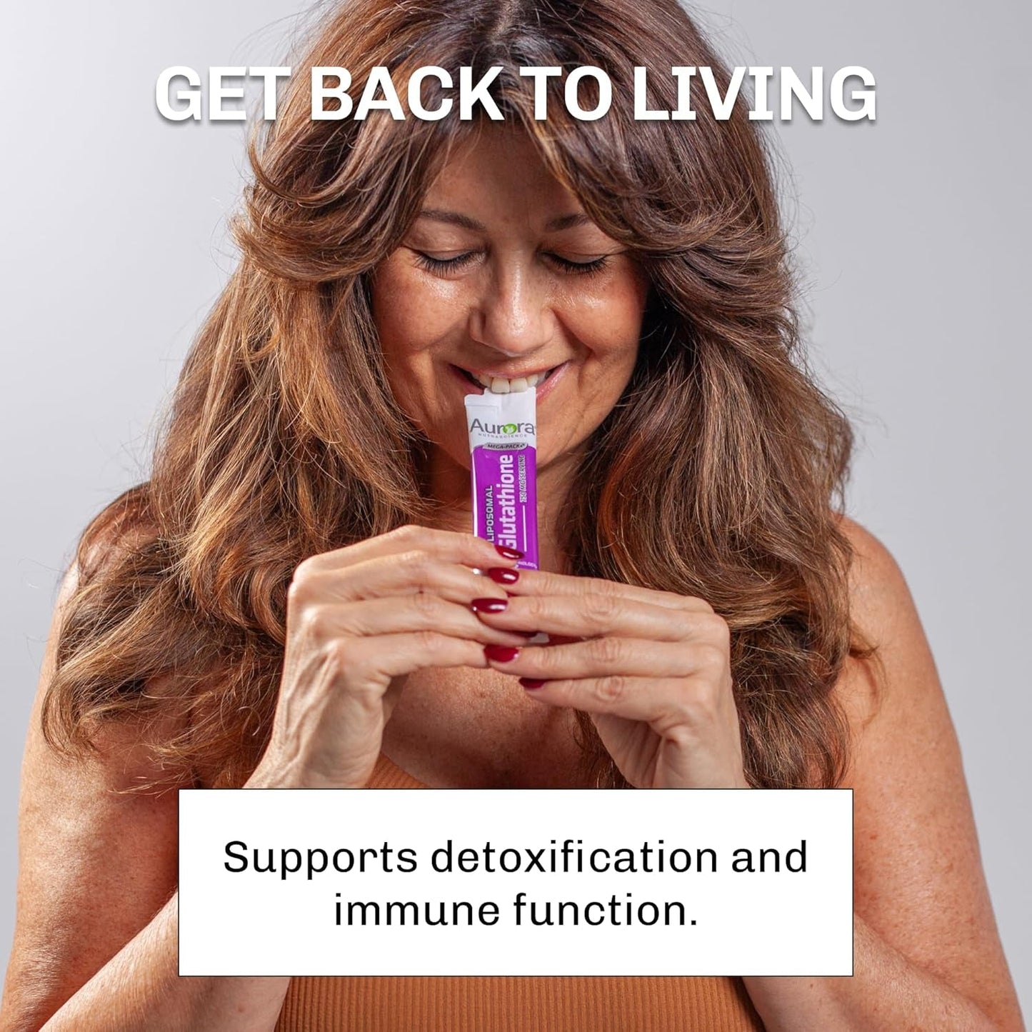 Aurora Nutrascience Mega-Liposomal Liquid Glutathione, Immune System Support, Antioxidant, 750 Mg, 32 Packets