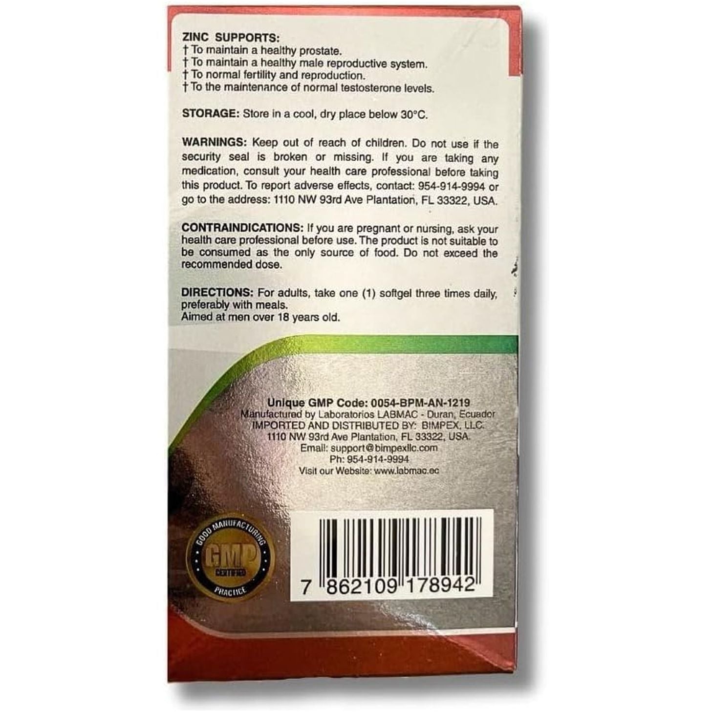 Prostaeros- Prostate Support Supplement - 7 Natural Ingredients - 60 Count 