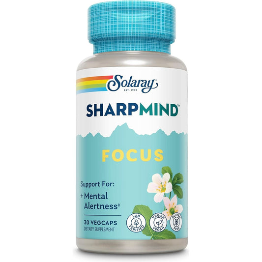 SOLARAY Sharpmind Focus, Mental Alertness Nootropic Supplement, 30 Servings