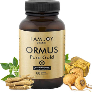 Ormus Gold Capsules Monoatomic Elements with Adaptogens Maca and Ashwaganda - 60 Vegan Capsules