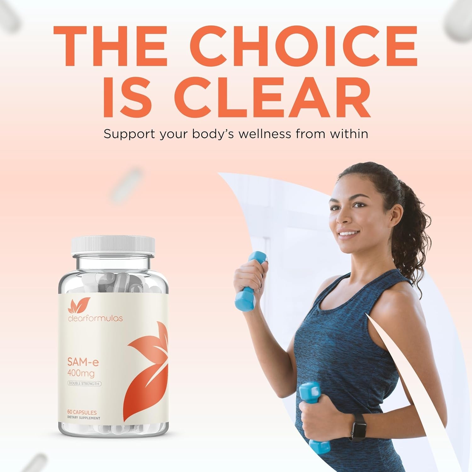 Bioactive Sam-E 400Mg for Joint Liver and Mood Support - Made in the US (60 Servings)