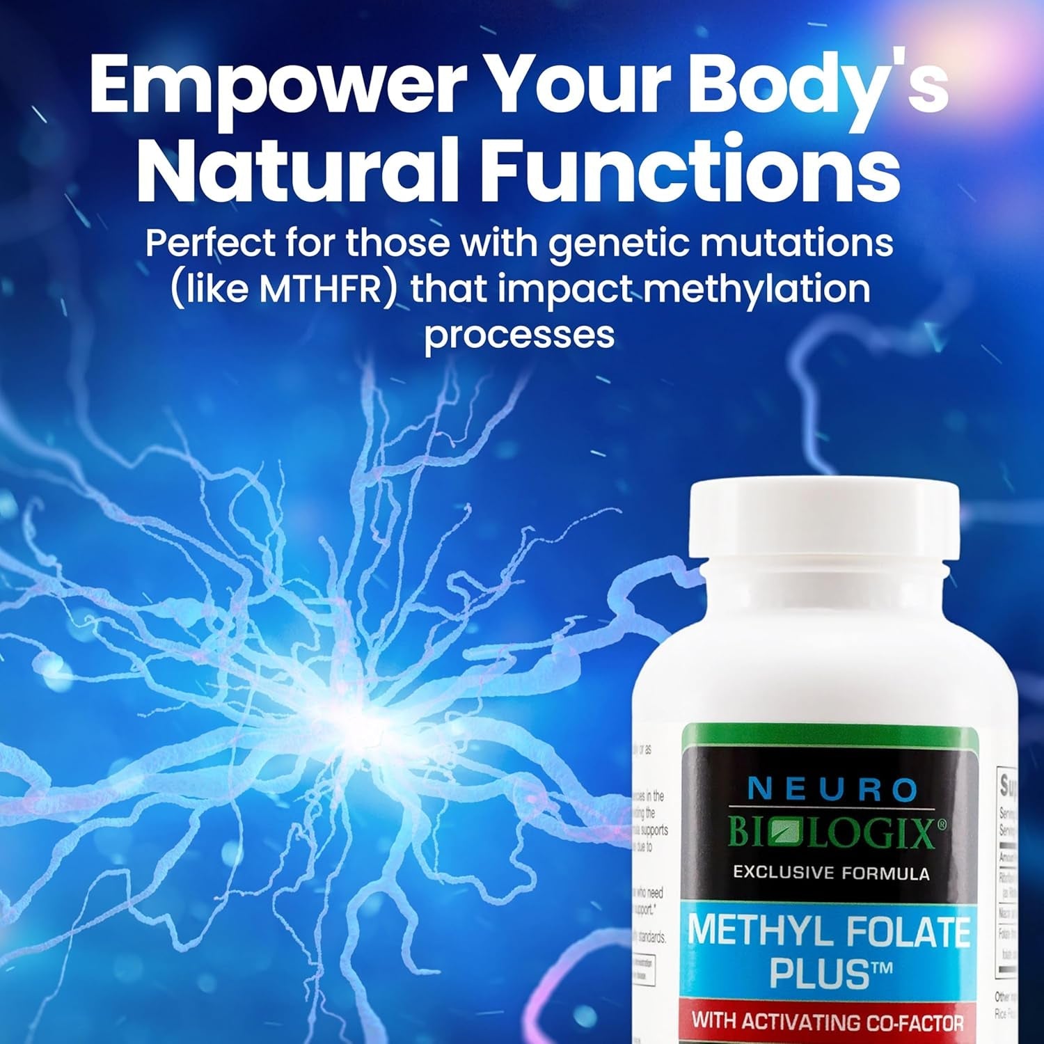 Methyl Folate plus - Advanced Blend of L-5-Methylfolate, Folinic Acid & B Vitamins for Methylation Support