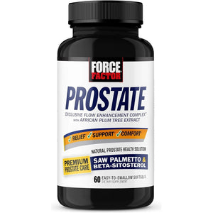 Force Factor Prostate Saw Palmetto and Beta Sitosterol Supplement for Men, Bladder Control, Reduce Nighttime Urination, 60 Softgels