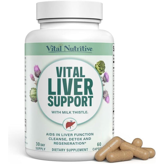Vital Liver Support - Premium Liver Cleanse & Repair Formula with Milk Thistle