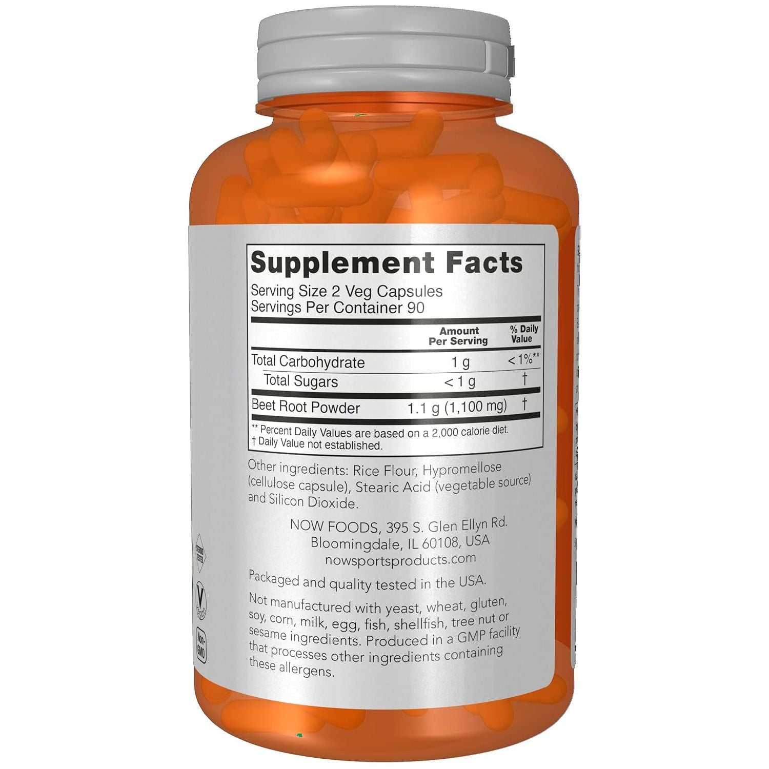 NOW Foods Sports, Beet Root Veg, Immune System Support*, 550 MG 180 Veg Capsules