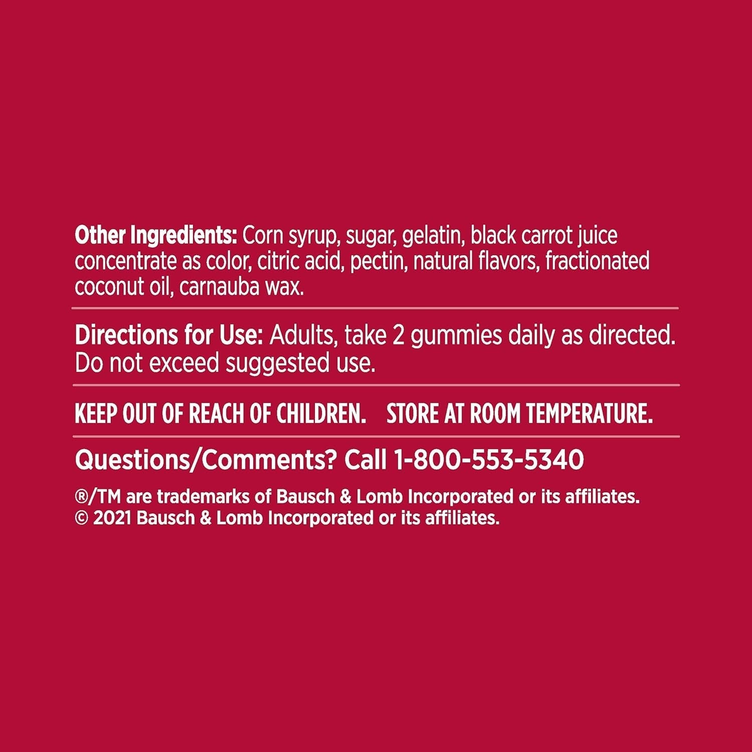 Ocuvite Vitamin & Mineral Supplement for Eye Health Adult Gummies, Contains Lutein & Zeaxanthin, Mixed Fruit, 60 Count