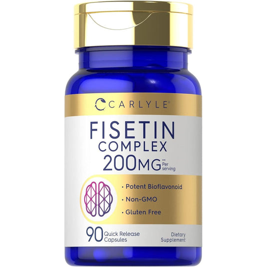 Carlyle Fisetin Complex Supplement | 200Mg | 90 Capsules | Non-Gmo and Gluten Free
