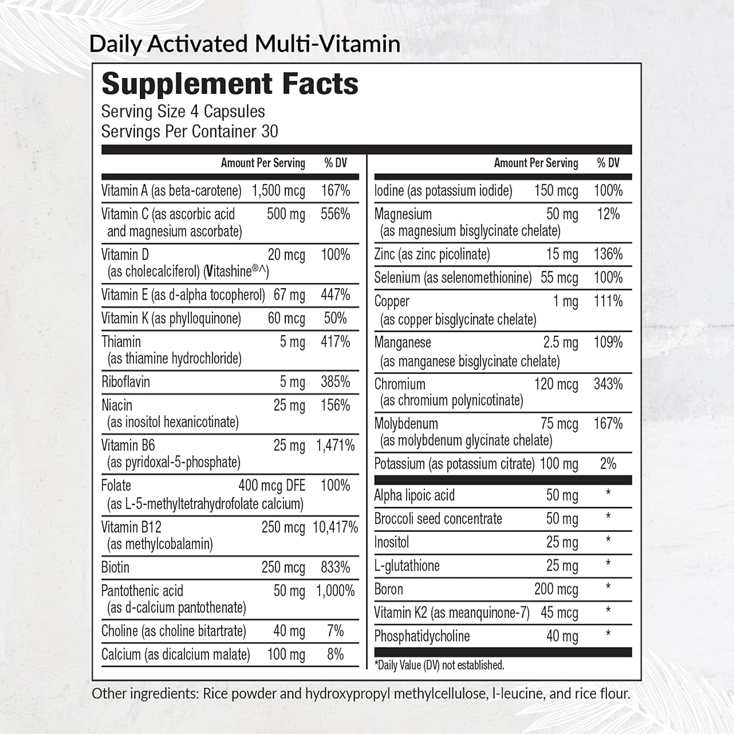 Equilife - Daily Activated Multi-Vitamin, 21 Essential Vitamins & Minerals (30 Servings)