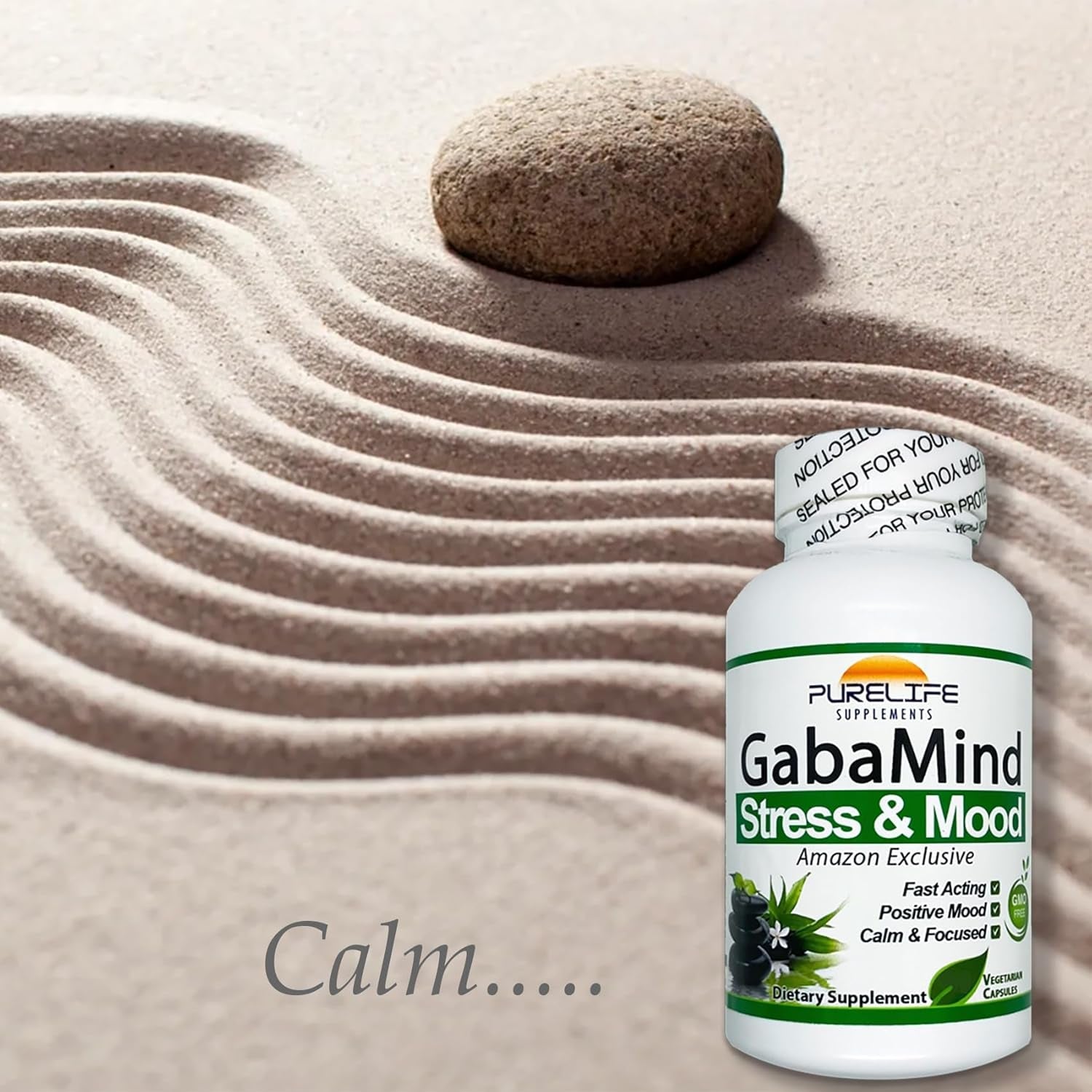 Purelife Gabamind –  Original Formula. GMO Free and Vegetarian (90 Capsules)