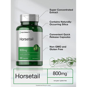 Horbäach Horsetail Herb Capsules 800Mg | 180 Count