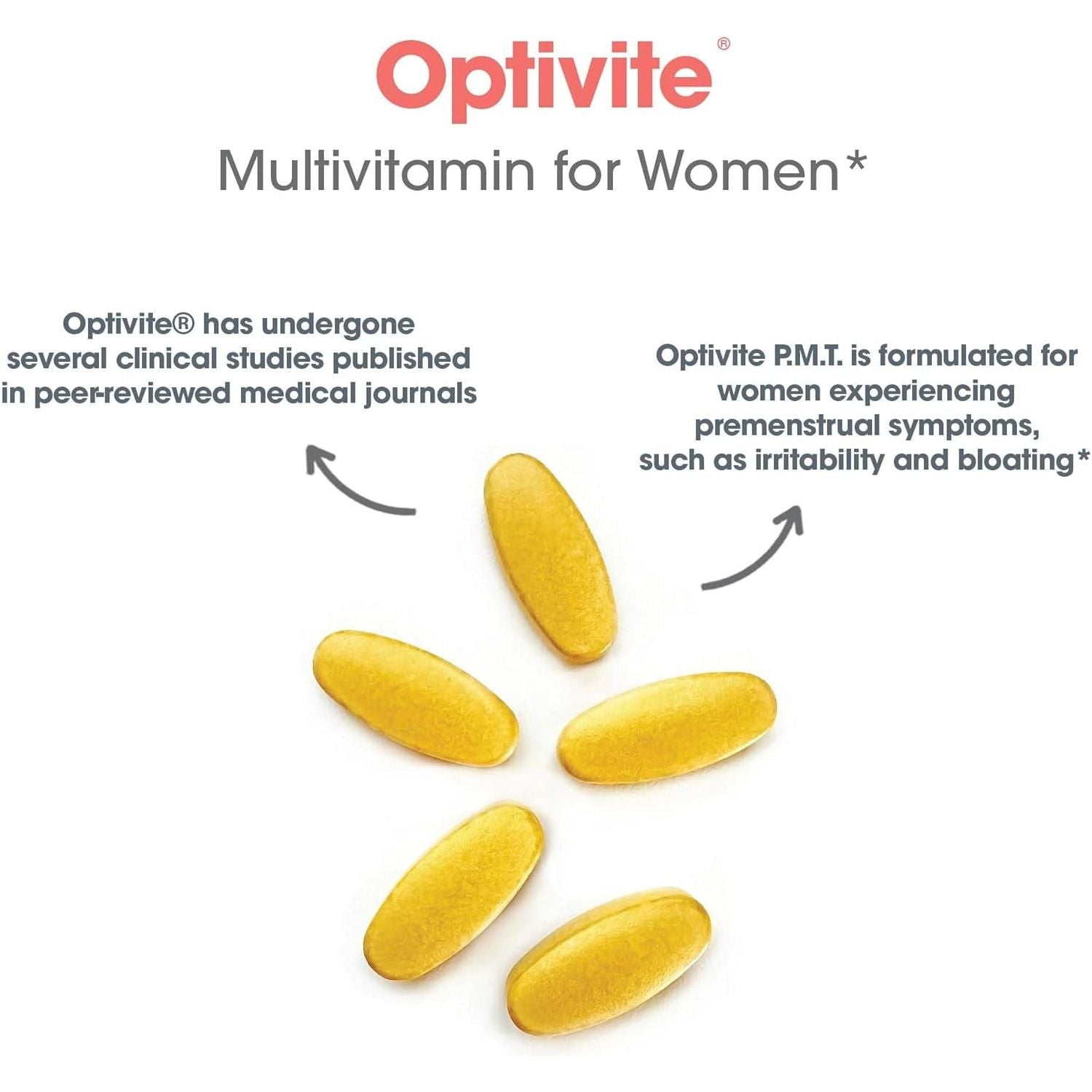 Optimox Optivite PMT Supplement - PMS Support for Women, Hormonal Balance - 180 Count