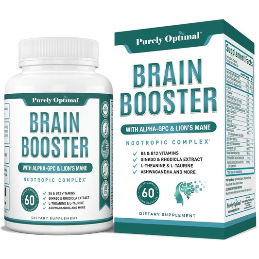 Purely Optimal Brain Supplement for Memory and Focus - 60 Capsules