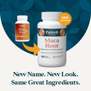 Pattern Wellness Maca Root - 10,000Mg - Unique Optimum Blend for Fertility, Reproductive & Whole Body Health - 60 Vegan Capsules