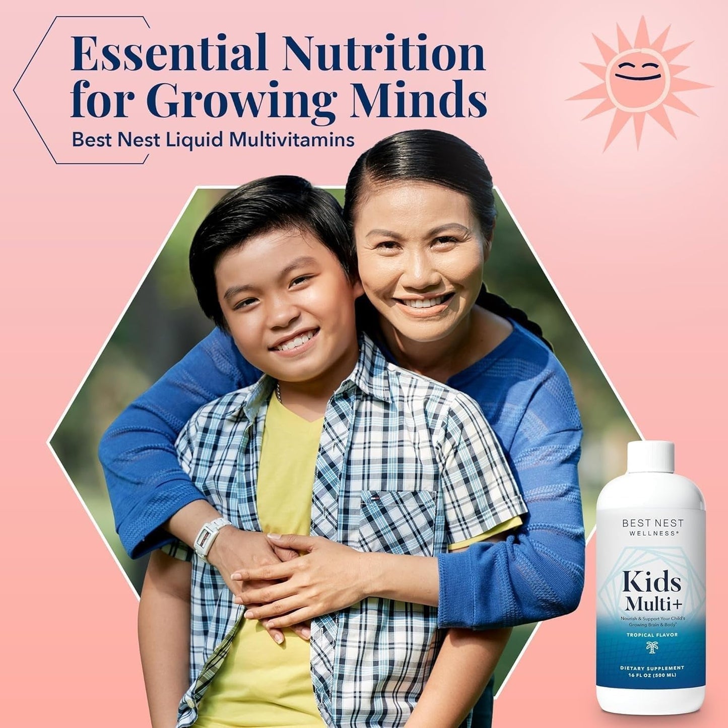 Best Nest Wellness Kids Multi plus - Brain Health Support Supplement for Kids 16 Fl Oz