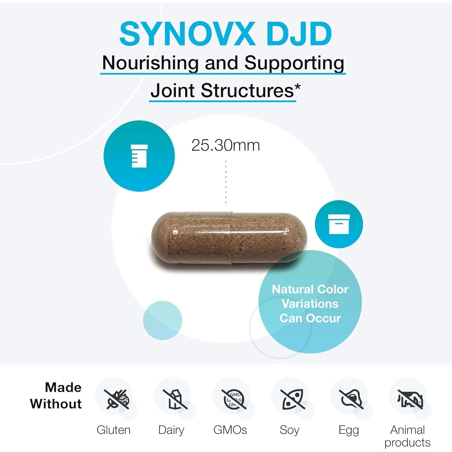 XYMOGEN Synovx DJD - Helps Maintain Healthy Joints + Provides Joint Tissue Building Blocks  (120 Capsules)