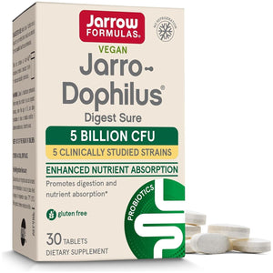 Jarrow Formulas Jarro-Dophilus Digest Sure Tablets, (5 Billion CFU) for Immune Support, 30 Day Supply