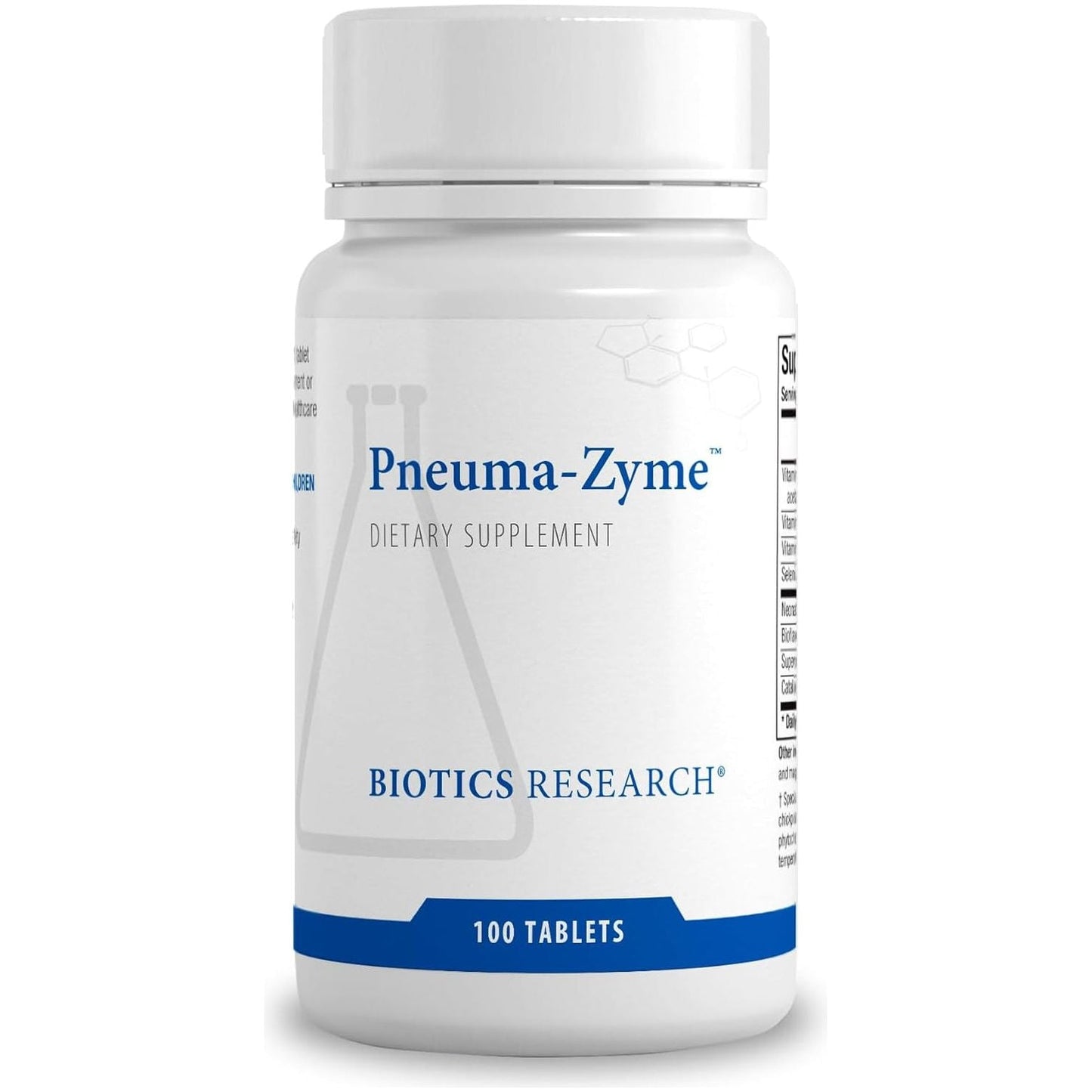 Biotics Research Pneuma-Zyme – Supports Optimal Lung Function & Respiratory Tissue Health. Upper Respiratory Health 100 Tabs