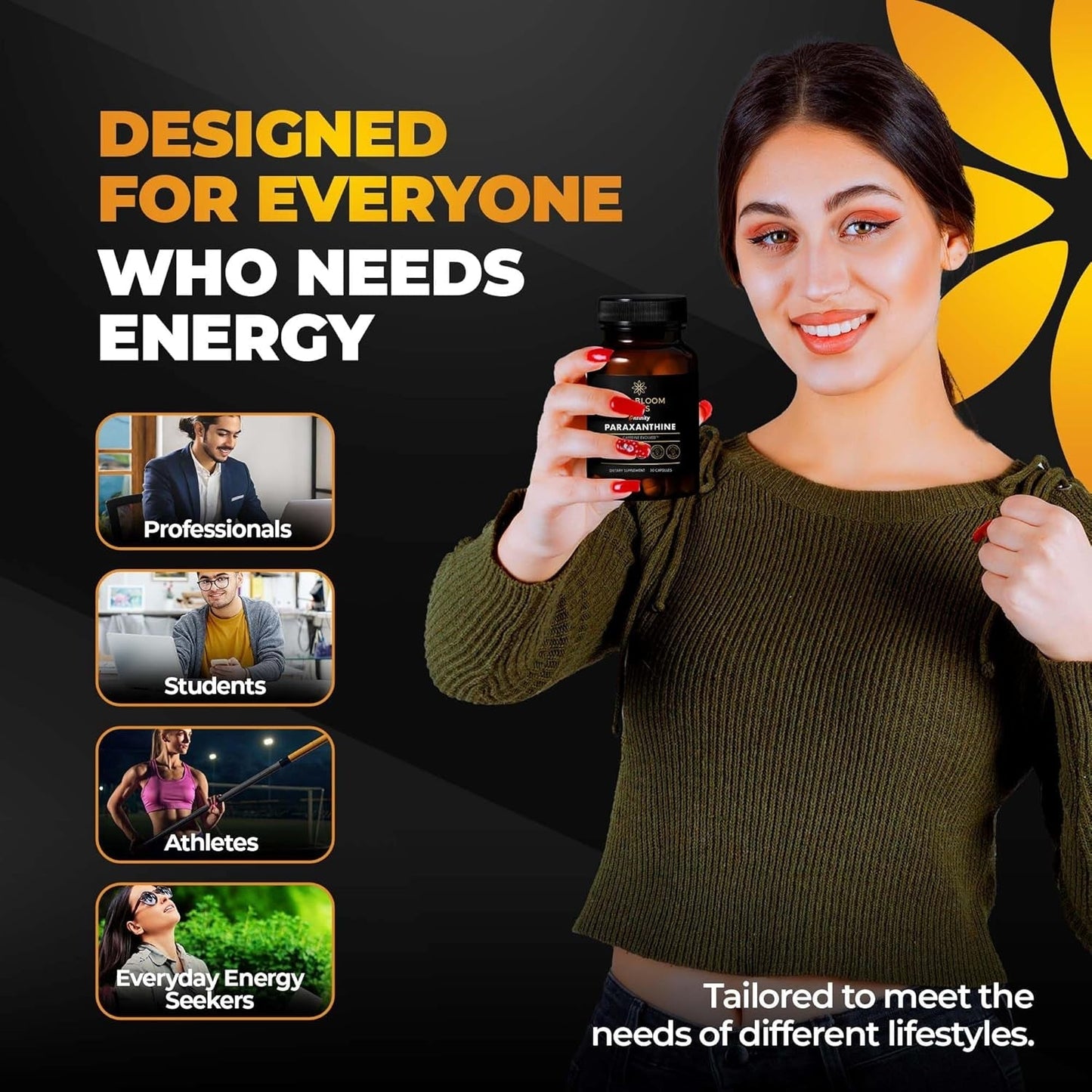 Enfinity Paraxanthine Capsules, Clean Energy & Focus, Caffeine Alternative | 200 Mg 30 Capsules