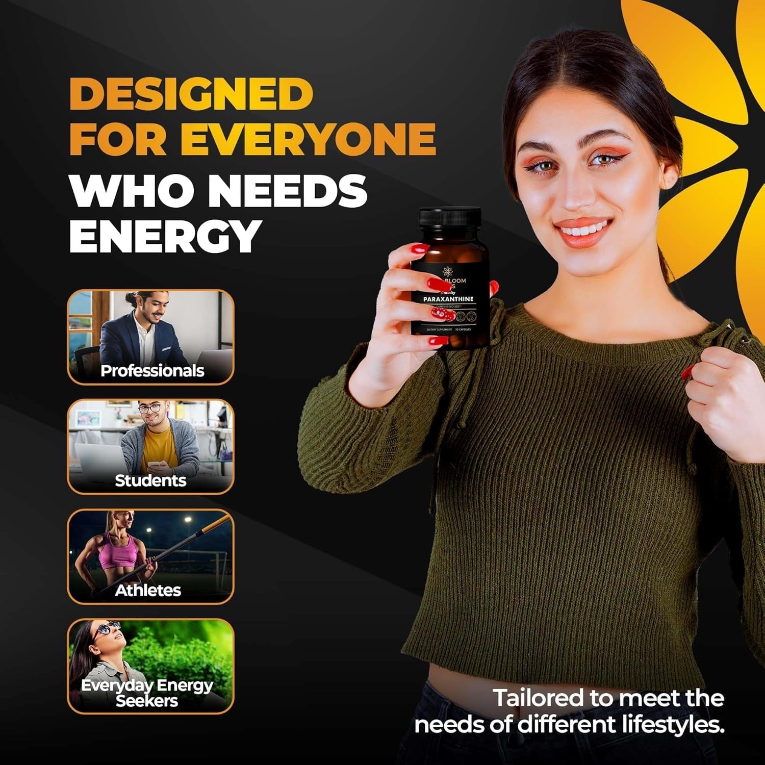 Enfinity Paraxanthine Capsules, Clean Energy & Focus, Caffeine Alternative | 200 Mg 30 Capsules