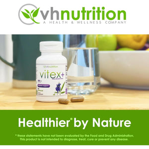 VH Nutrition VITEX+ | Vitex Chasteberry Supplement for Women - Hormonal Balance* and Fertility Support* 650Mg - 60 Capsules