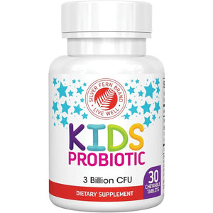 Silver Fern Brand Kids Ultimate Probiotic - Digestive & Immune Support 30 Chewable Tablets