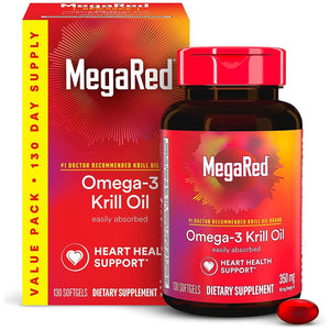 Megared - Omega-3 Krill Oil 350Mg Softgels (130 Count)