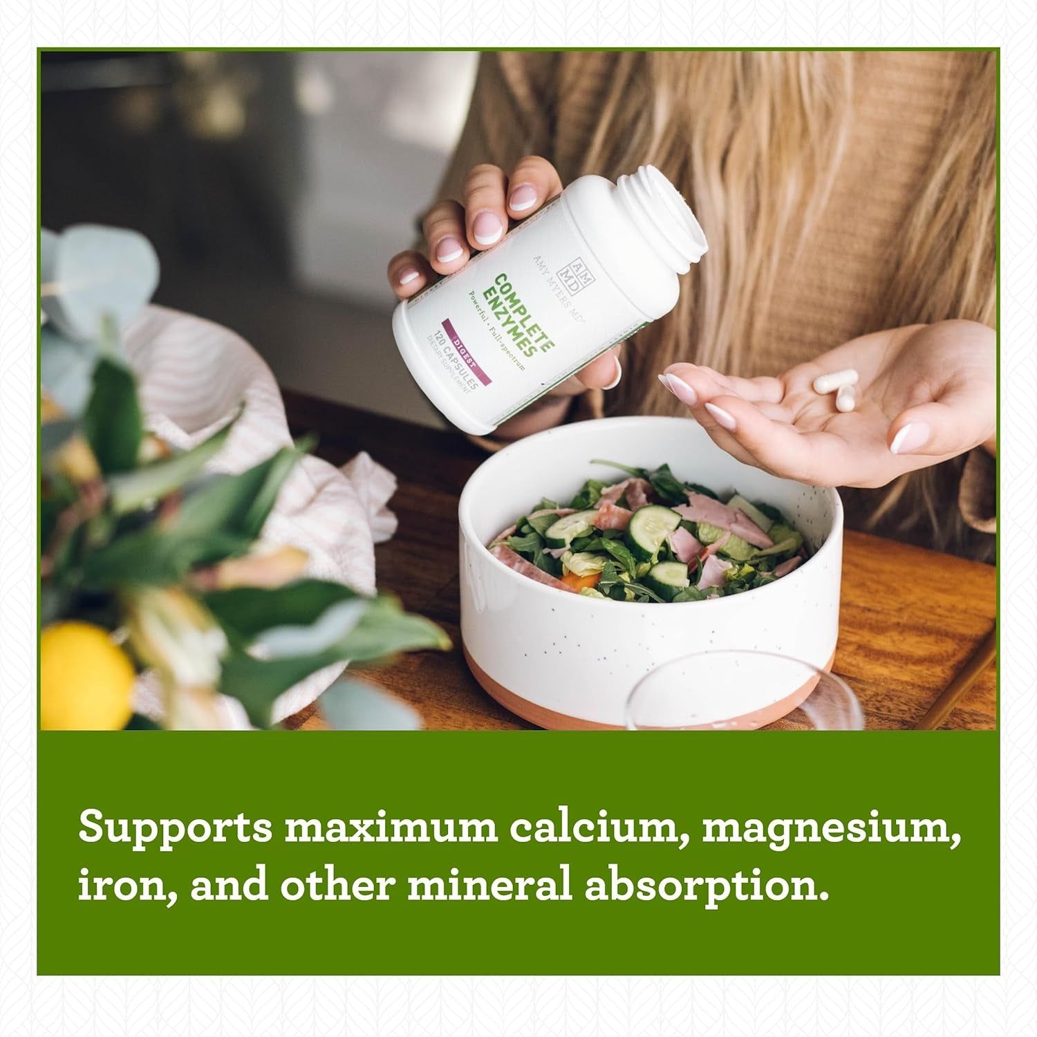 Amy Myers MD Digestive Enzymes for Digestion Aid - 19 Enzymes for Gut Health, Bloating & Stomach Issues 120 Caps