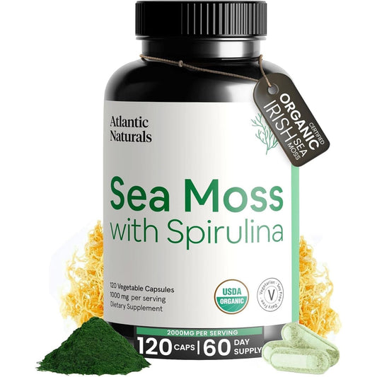 Atlantic Naturals Sea Moss with Spirulina Superfood Capsules (120 Ct)