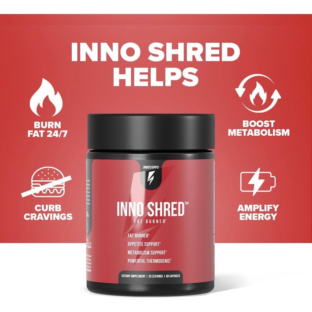 Inno Shred Fat Burner for Men and Women (60 Capsules) (With Stimulant)
