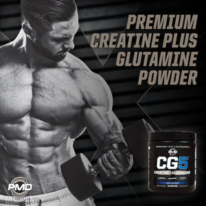 PMD Sports CG5 Premium Creatine & L Glutamine Powder, UNFLAVORED 30 Servings