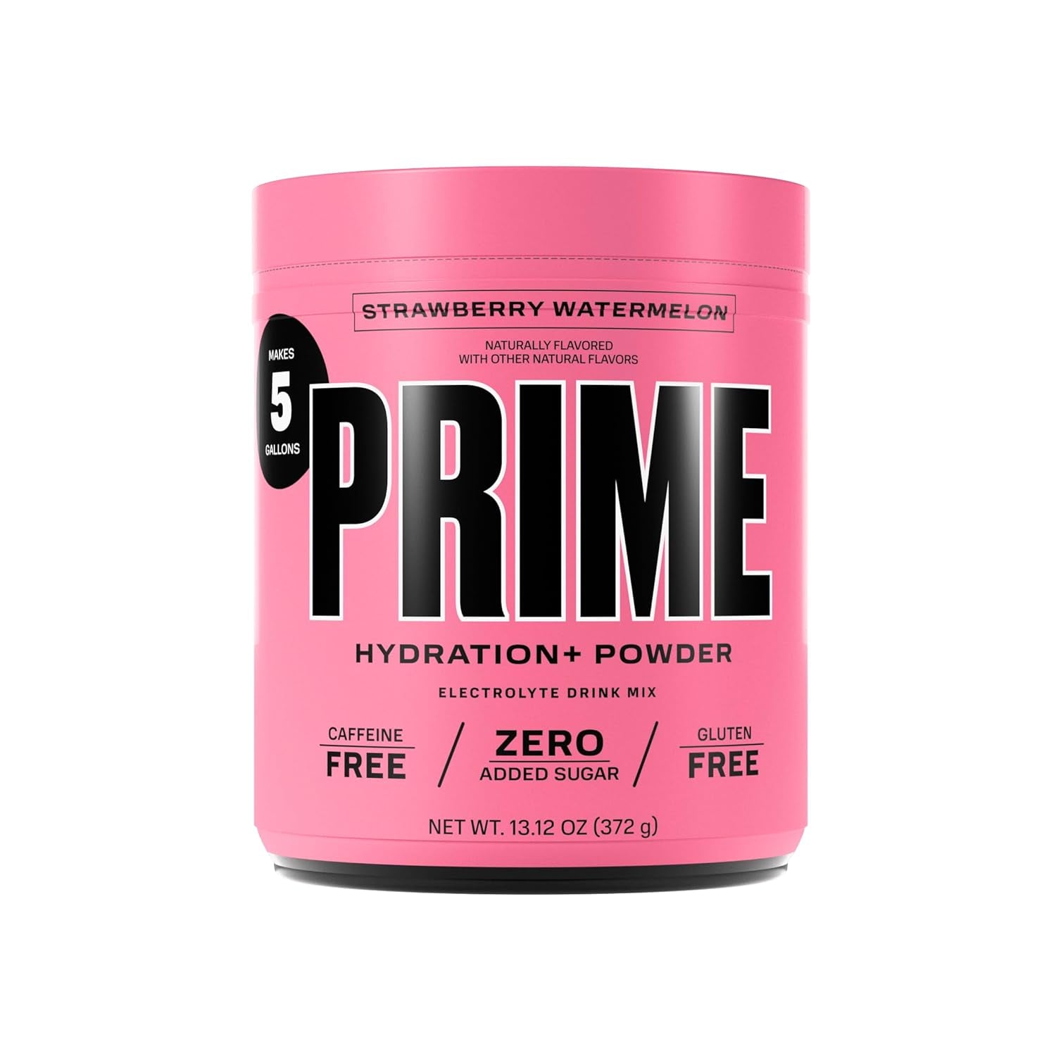 PRIME HYDRATION+ Powder STRAWBERRY WATERMELON, 250Mg Bcaas, B Vitamins, Low Sugar, 5 Gallon Tub