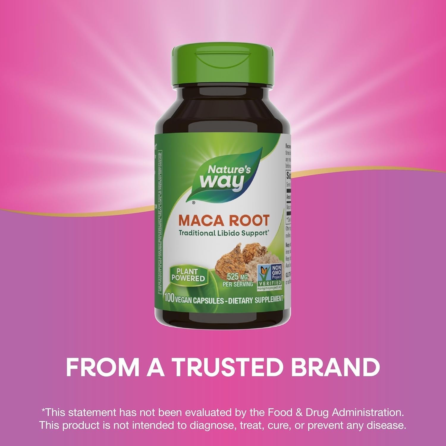 Nature'S Way Maca Root, Traditional Libido Support*, 525 Mg per Serving, 100 Vegan Capsules