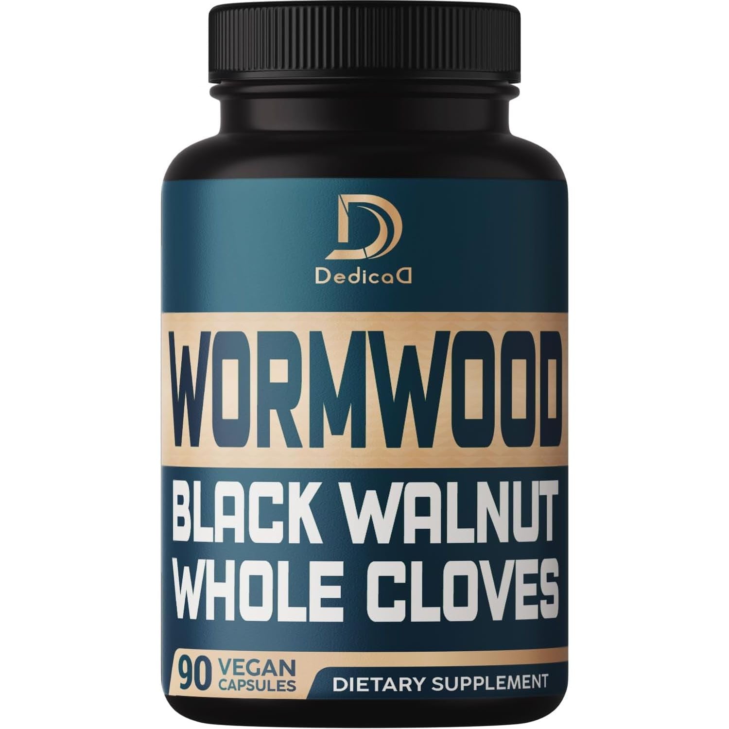 12In1 Wormwood Black Walnut Clove Capsules - Digestive, Immune, and Mood Support - 90 Vegan Capsules