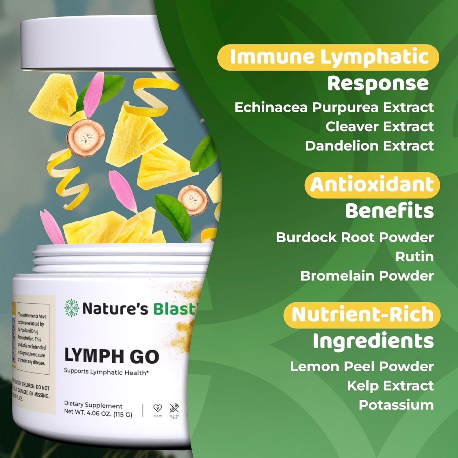 Lymph Go - Pineapple Lymphatic Support Supplement Blend