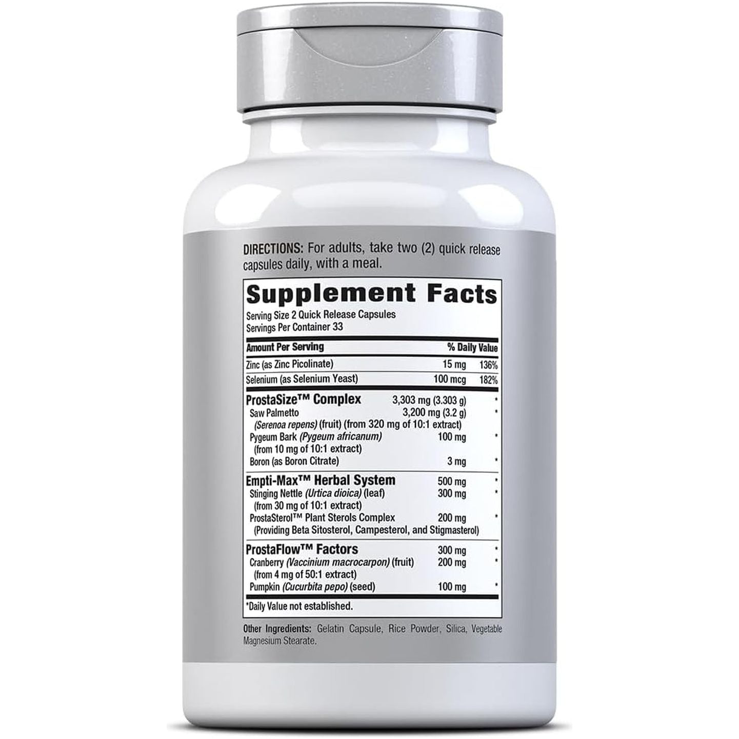 Piping Rock Prostafit Advanced Prostate Support for Men | Herbal Complex | 66 Capsules | Laboratory Tested