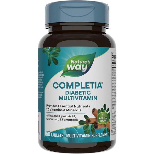 Nature'S Way Completia Diabetic Multivitamin, Provides Essential Nutrients, 60 Tablets