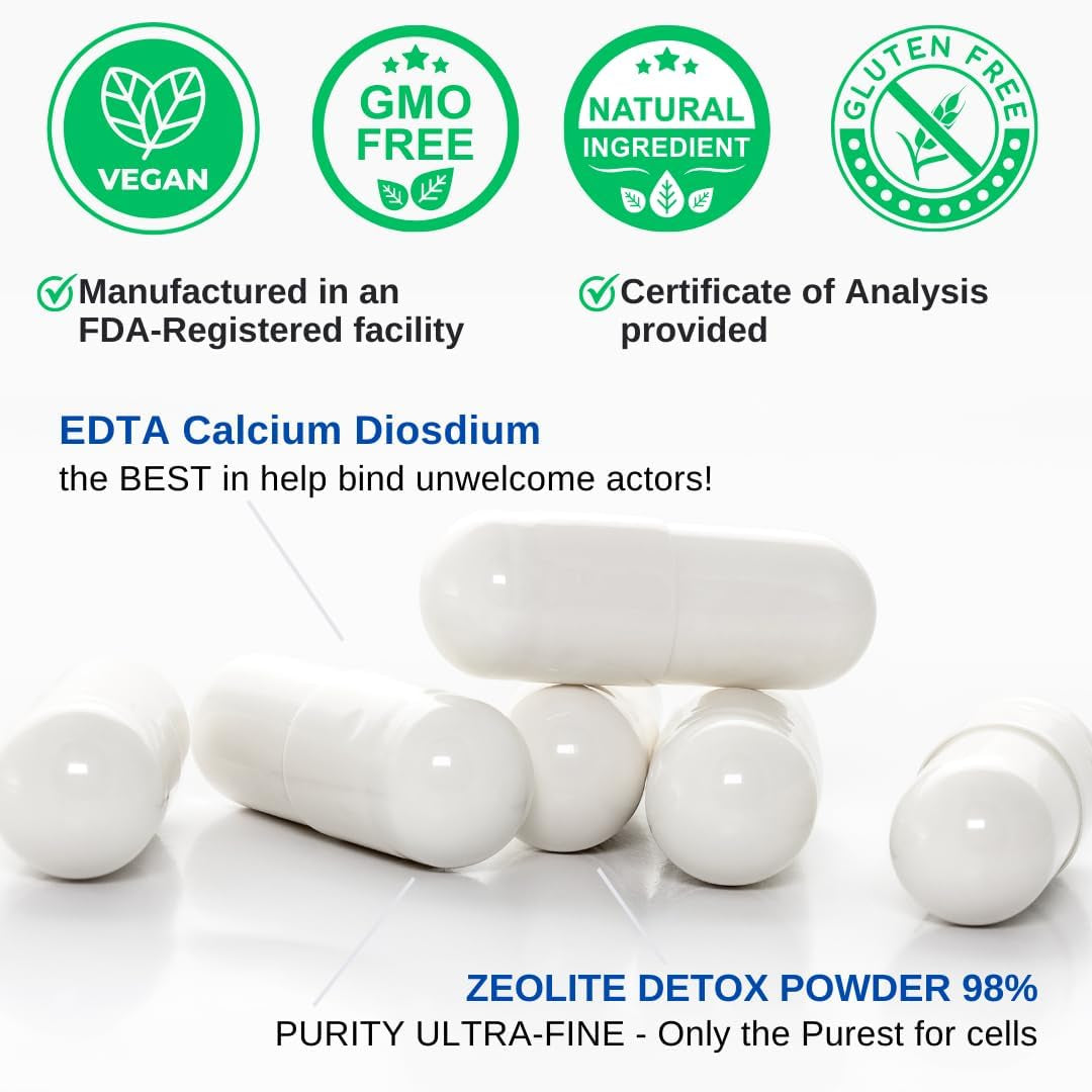 EDTA Capsules - 1500Mg per Serv, USA Made & Tested, Liver Support - 45 Servings