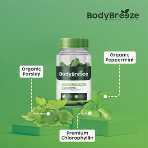 Internal Deodorant Supplement | Natural Chlorophyll for Body Odor Control, Gut Health, and Fresh Breath 30 Capsules