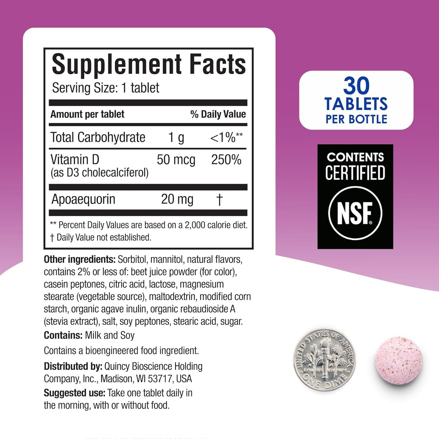 Prevagen Extra Strength 20Mg, With Apoaequorin & Vitamin D (30 Chewables) Mixed Berry Flavor