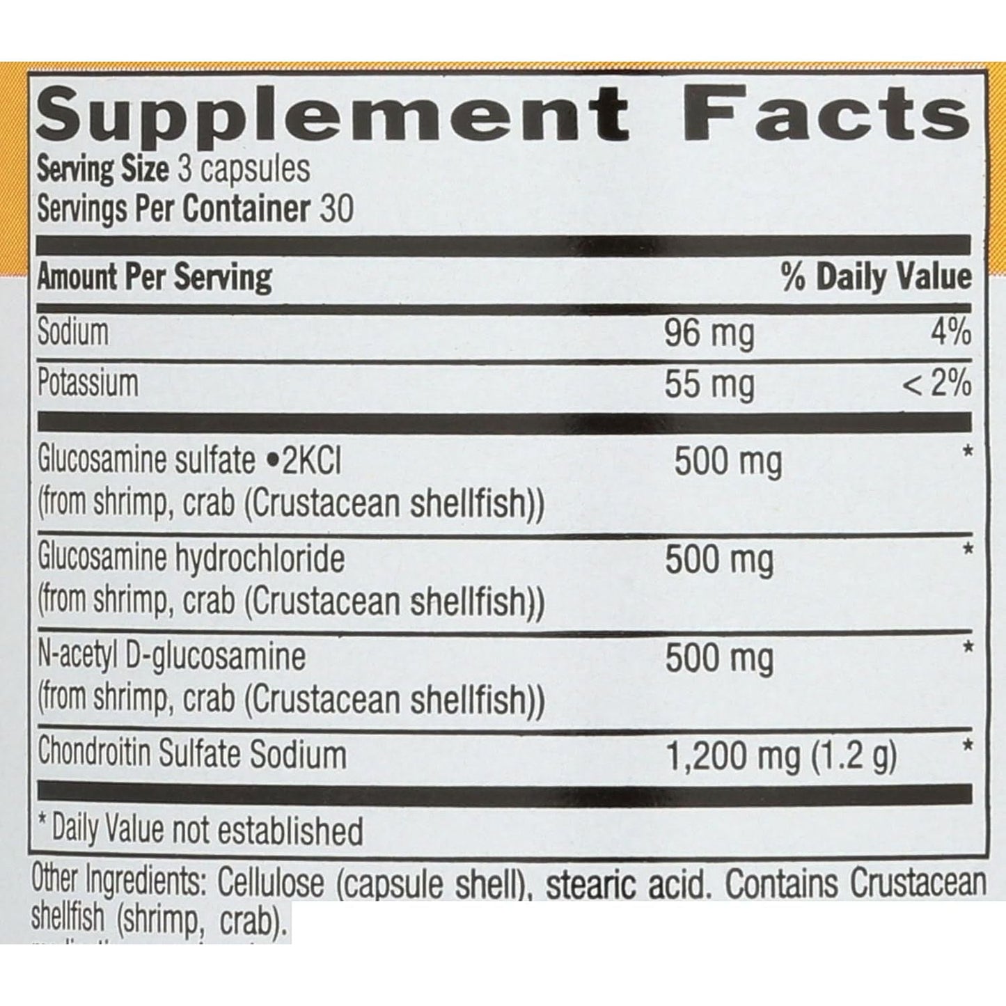 Country Life Glucosamine Chondroitin 1500Mg/1200Mg - Supports Joint Health & Lubrication - 90 Capsules