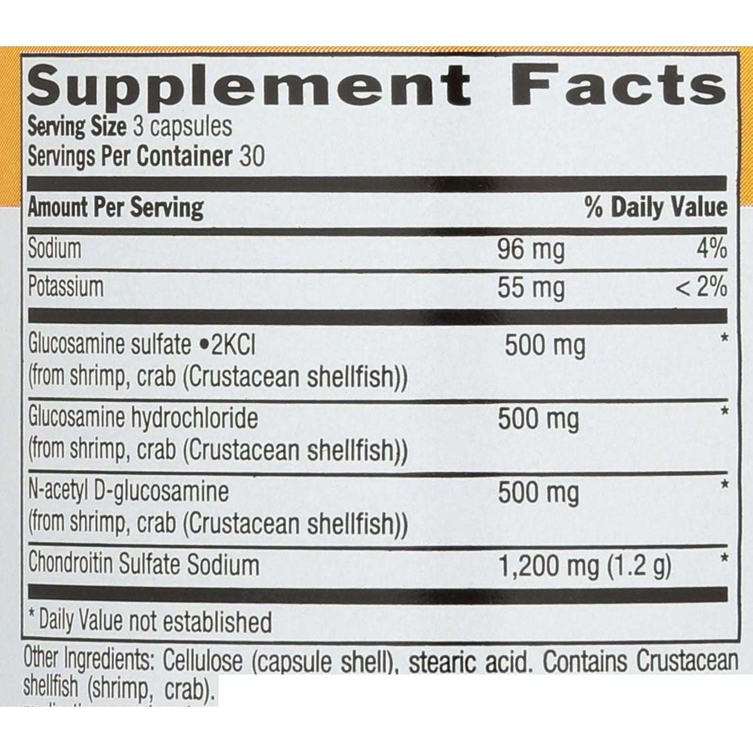Country Life Glucosamine Chondroitin 1500Mg/1200Mg - Supports Joint Health & Lubrication - 90 Capsules