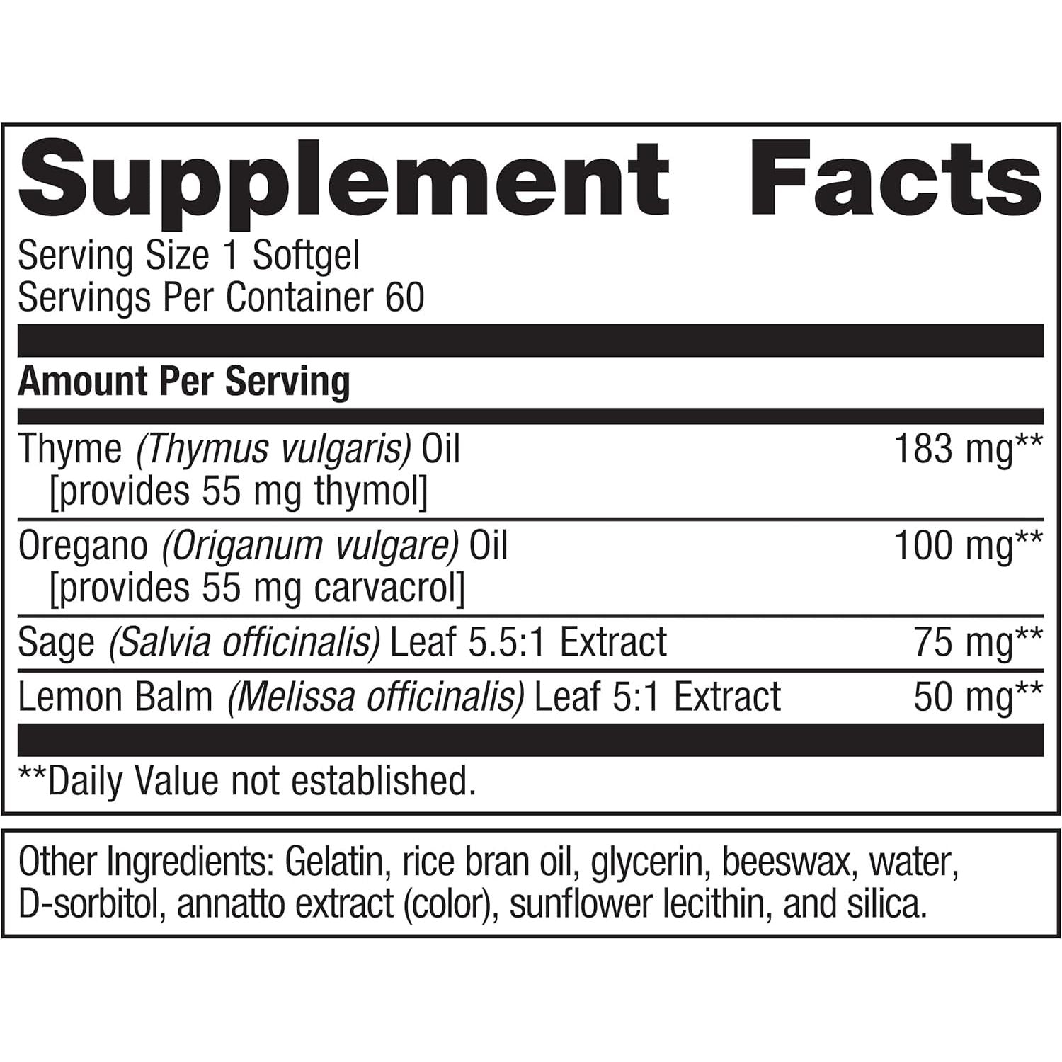 Metagenics Candibactin-Ar - Concentrated Aromatic Essential Oils -  Gut Health Supplements* 60 Softgels