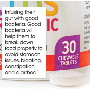 Silver Fern Brand Kids Ultimate Probiotic - Digestive & Immune Support 30 Chewable Tablets