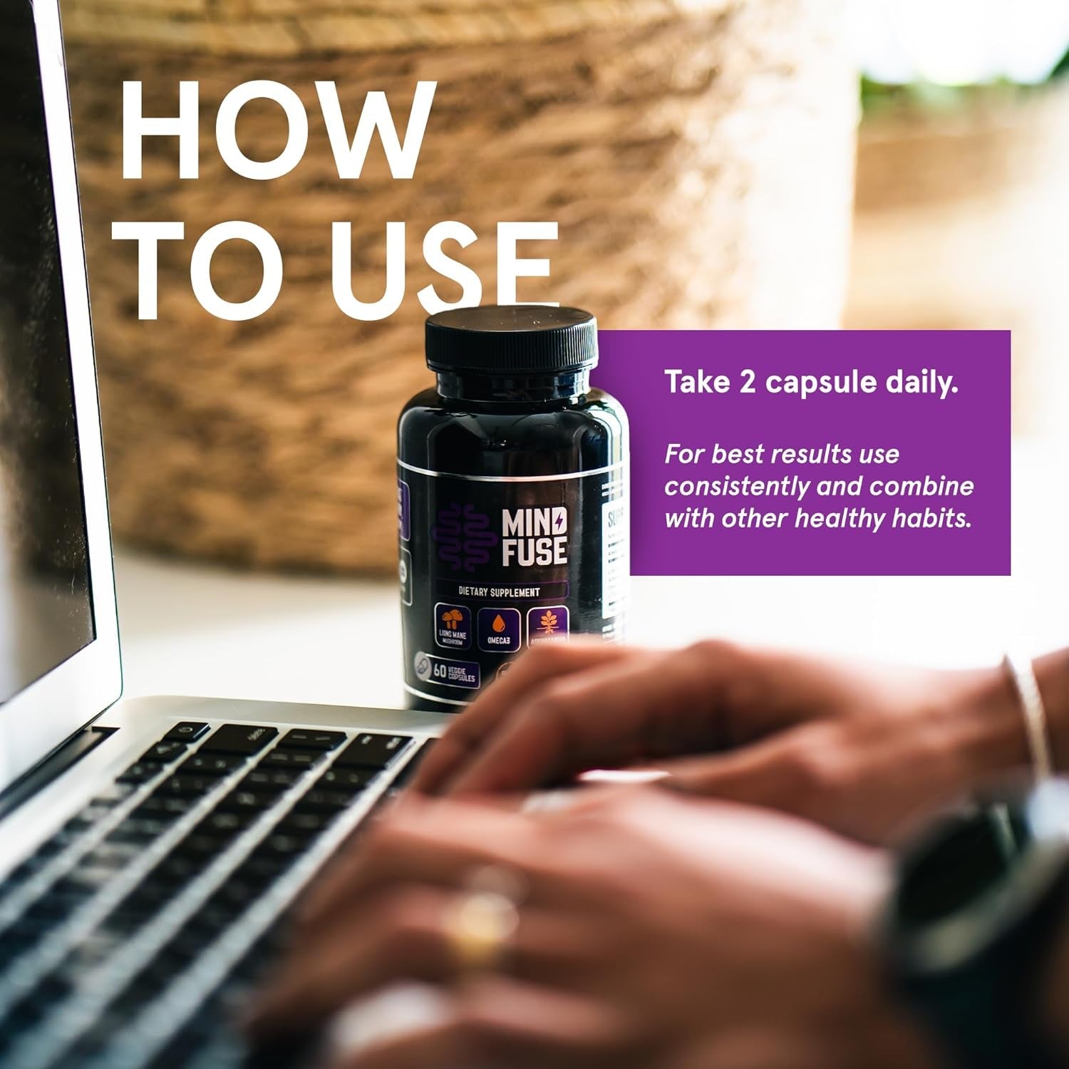 Nootropic Memory Booster Supplement for Adults 60 Capsules