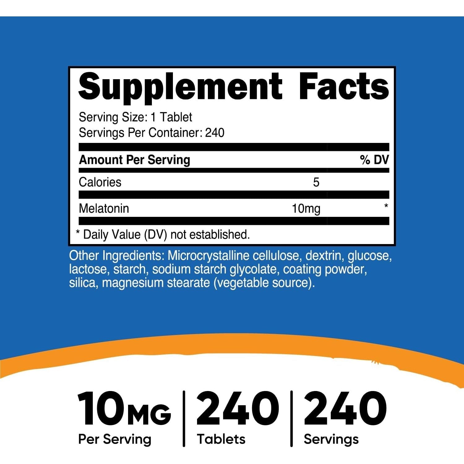 Nutricost Melatonin 10Mg 240 Tablets
