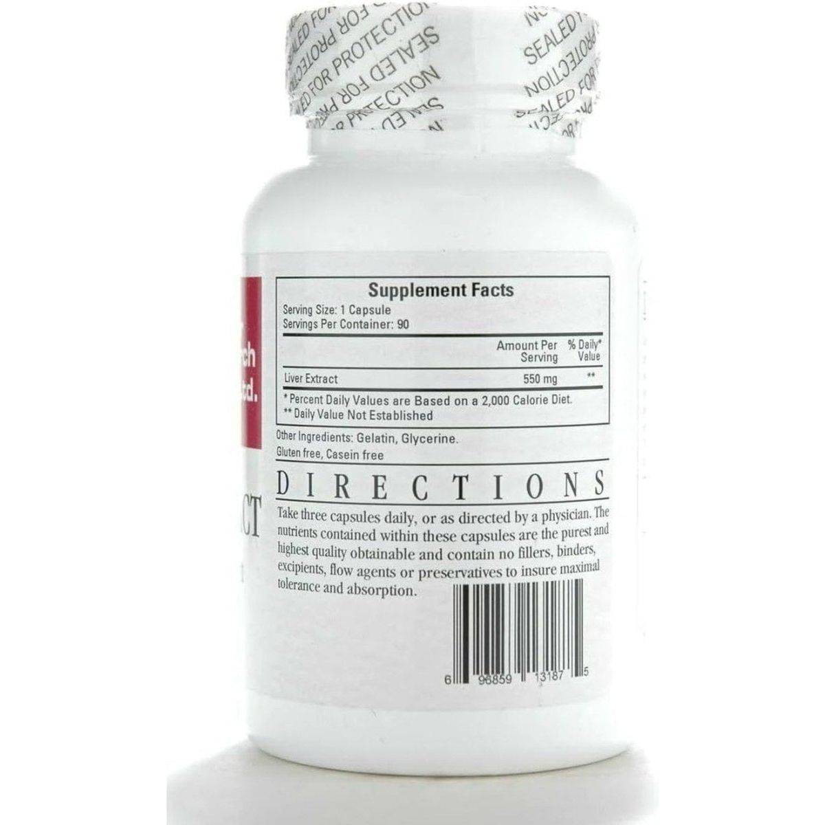 Ecological Formulas Liver Extract Lyophilized (90 Capsules) - Suppviv