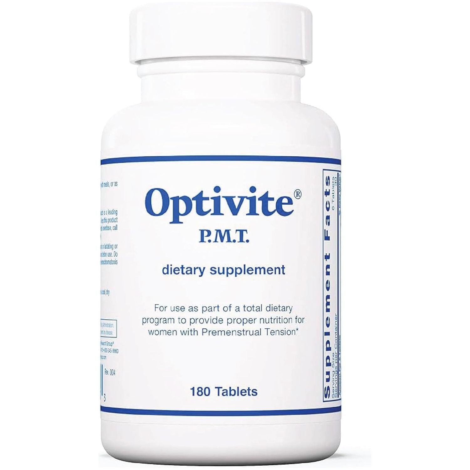Optimox Optivite PMT Supplement - PMS Support for Women, Hormonal Balance - 180 Count
