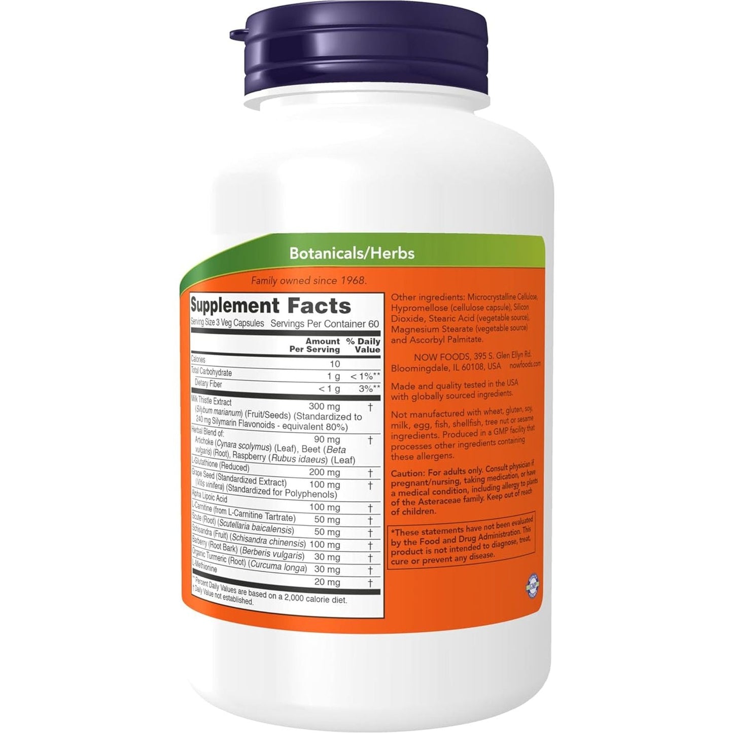NOW Foods Supplements, Liver Refresh™ with Milk Thistle Extract and Unique Herb-Enzyme Blend, 180 Veg Capsules
