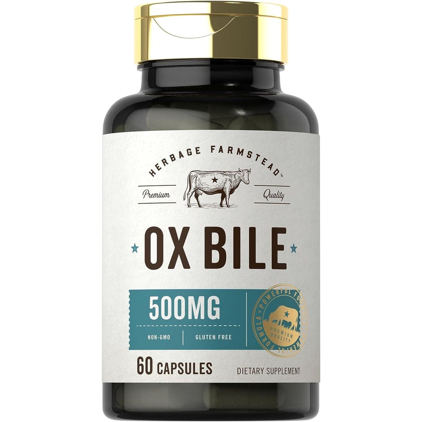 Carlyle Ox Bile Supplement | 500Mg | 60 Capsules | Digestive Enzyme by Herbage Farmstead